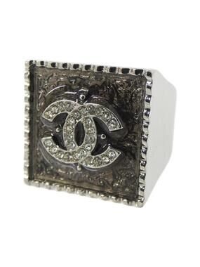 Chanel Ring Metal Gray Silver #327560C90B
